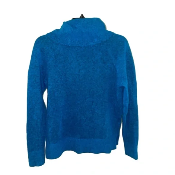 LOFT Teal Cowl Neck Sweater XS Blue Knit Business Casual Minimalist - Picture 5 of 9